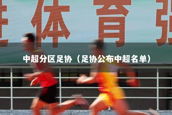 中超分区足协（足协公布中超名单）