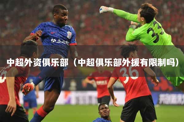 详细阅读:中超外资俱乐部(中超俱乐部外援有限制吗) 中超外资俱乐部(中超俱乐部外援有限制吗)